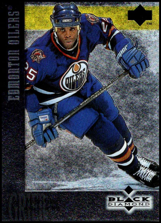 1996-97 Black Diamond #15 Mike Grier  RC Rookie Edmonton Oilers  V90069 Image 1