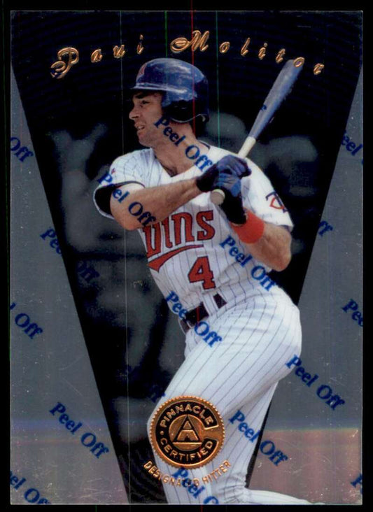 1997 Pinnacle Certified Baseball #30 Paul Molitor  Minnesota Twins  V86496 Image 1