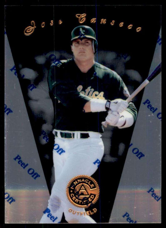 1997 Pinnacle Certified Baseball #90 Jose Canseco  Oakland Athletics  V86556 Image 1