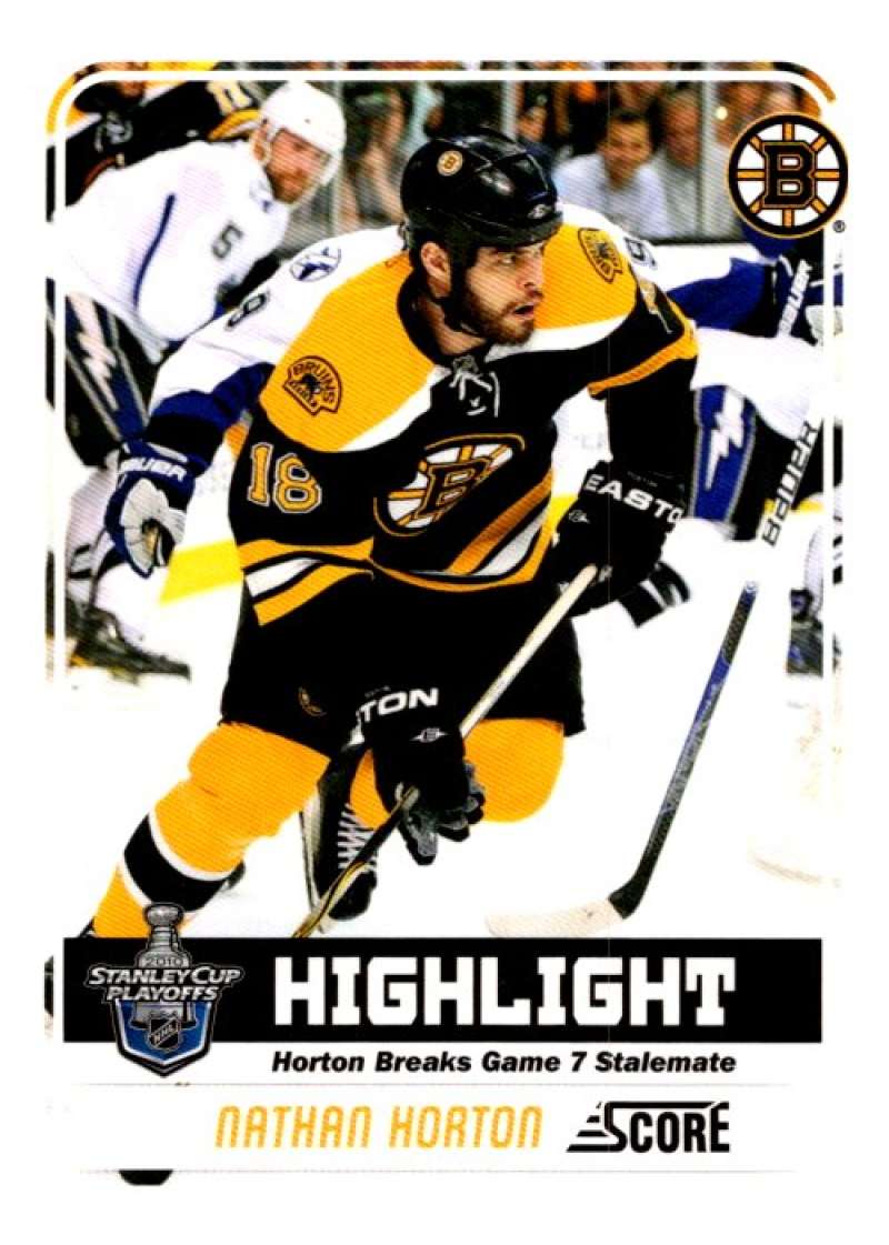2011-12 Score Glossy #498 Nathan Horton  Boston Bruins  V95273 Image 1