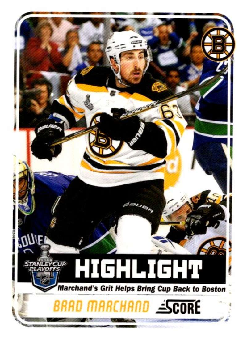 2011-12 Score Glossy #500 Brad Marchand  Boston Bruins  V95275 Image 1