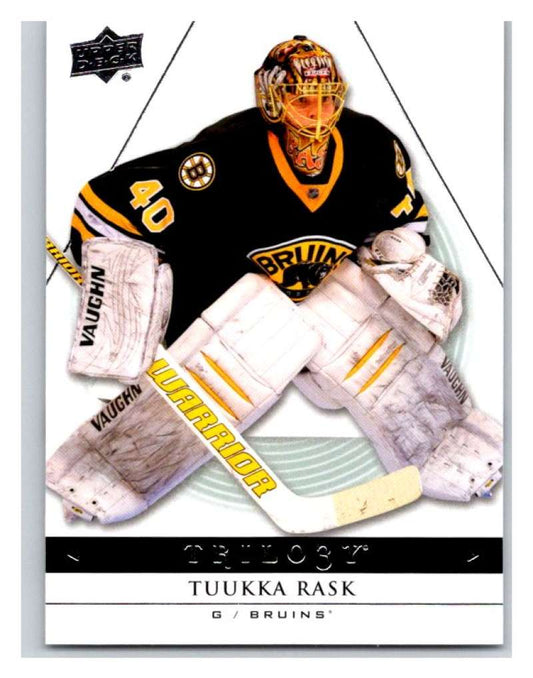 2013-14 Upper Deck Trilogy #8 Tuukka Rask  Boston Bruins  V93852 Image 1