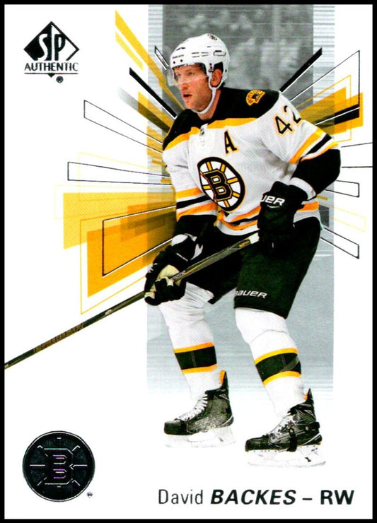 2016-17 Upper Deck SP Authentic #85 David Backes  Boston Bruins  V93538 Image 1