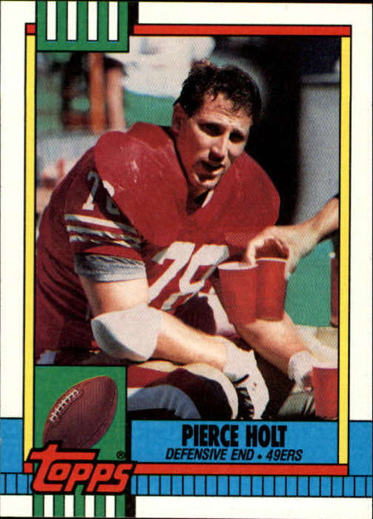 1990 Topps Football #18 Pierce Holt  RC Rookie San Francisco 49ers  Image 1