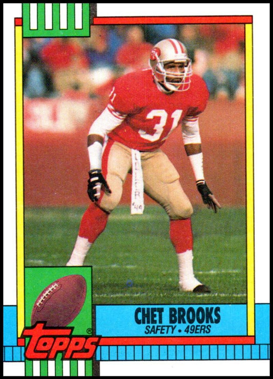 1990 Topps Football #20 Chet Brooks  RC Rookie San Francisco 49ers  Image 1