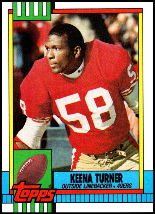 1990 Topps Football #24 Keena Turner  San Francisco 49ers  Image 1