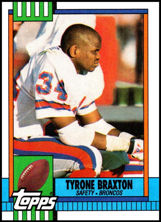 1990 Topps Football #30 Tyrone Braxton  Denver Broncos  Image 1