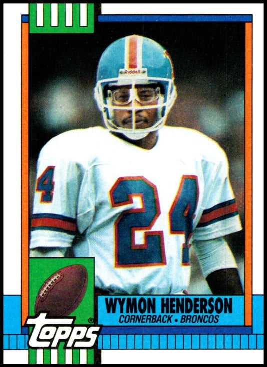 1990 Topps Football #43 Wymon Henderson  RC Rookie Denver Broncos  Image 1