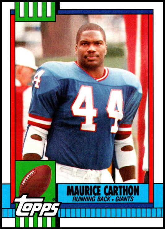 1990 Topps Football #63 Maurice Carthon  New York Giants  Image 1
