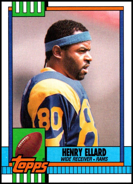 1990 Topps Football #72 Henry Ellard  Los Angeles Rams  Image 1