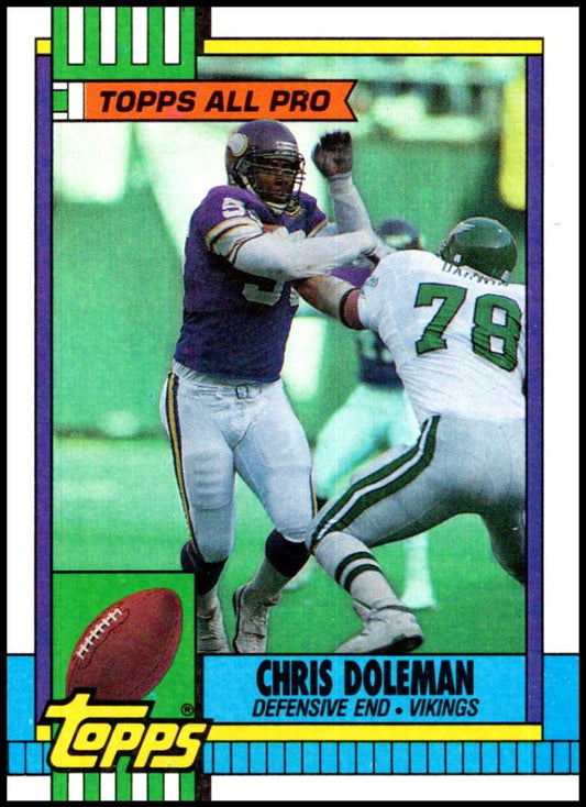 1990 Topps Football #108 Chris Doleman AP  Minnesota Vikings  Image 1