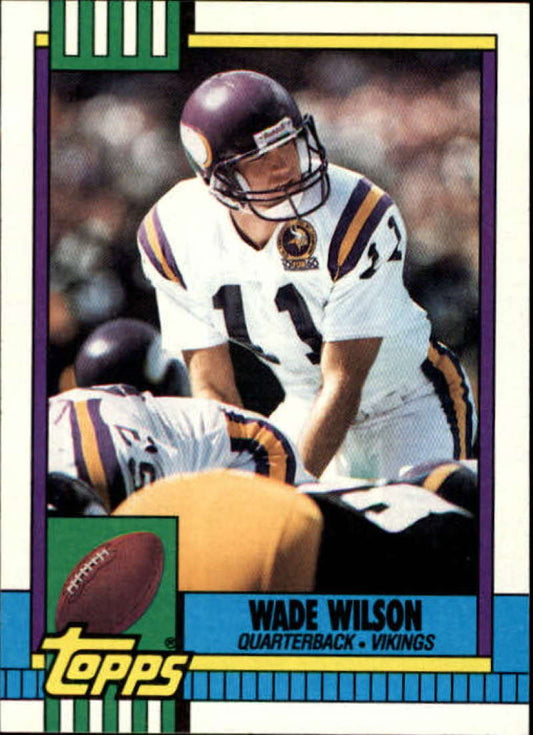 1990 Topps Football #114 Wade Wilson  Minnesota Vikings  Image 1