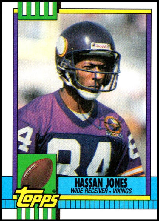 1990 Topps Football #117 Hassan Jones  Minnesota Vikings  Image 1