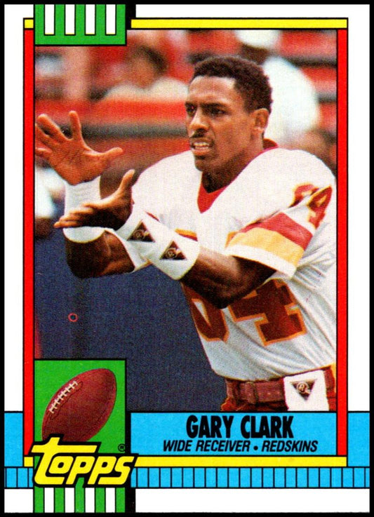 1990 Topps Football #128 Gary Clark  Washington Redskins  Image 1