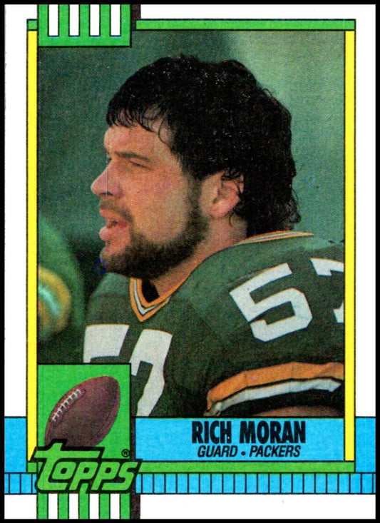 1990 Topps Football #143 Rich Moran  RC Rookie Green Bay Packers  Image 1