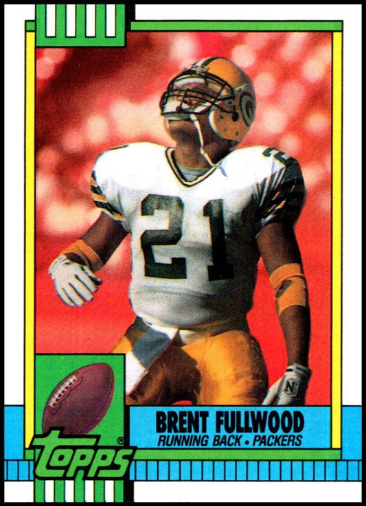 1990 Topps Football #145 Brent Fullwood  Green Bay Packers  Image 1