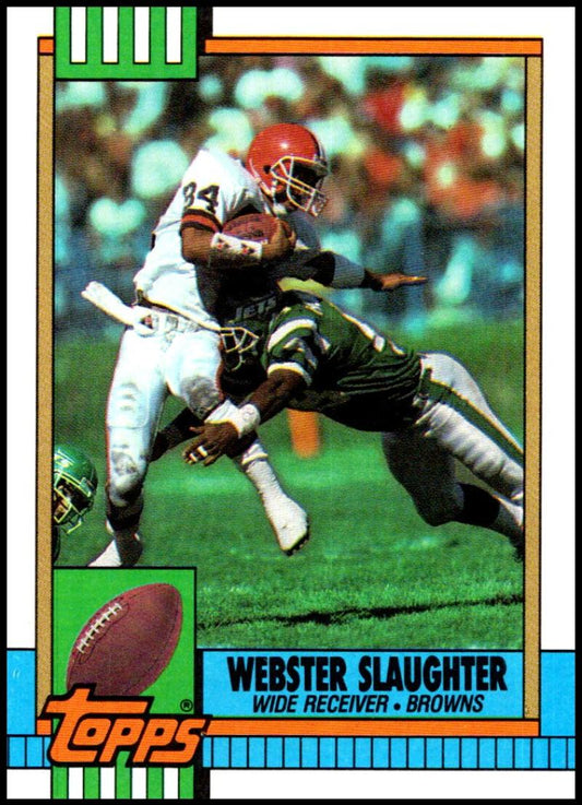 1990 Topps Football #158 Webster Slaughter  Cleveland Browns  Image 1