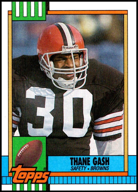 1990 Topps Football #161 Thane Gash  RC Rookie Cleveland Browns  Image 1