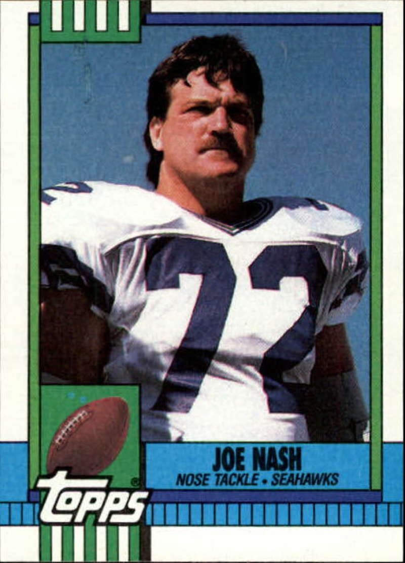 1990 Topps Football #343 Joe Nash  Seattle Seahawks  Image 1