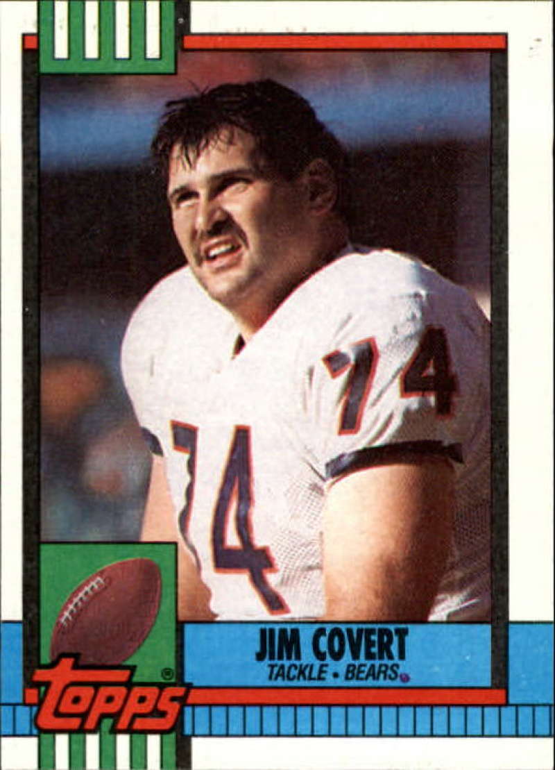 1990 Topps Football #365 Jim Covert  Chicago Bears  Image 1