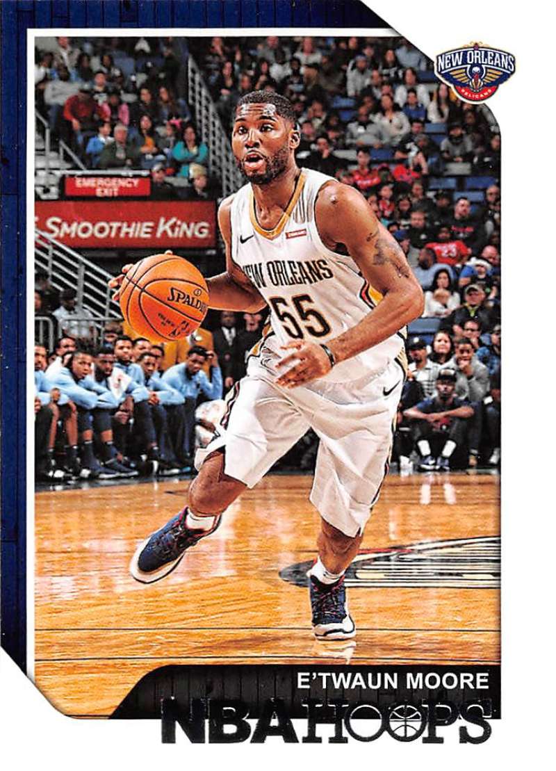 2018-19 Panini Hoops #191 E'Twaun Moore  New Orleans Pelicans  V89774 Image 1