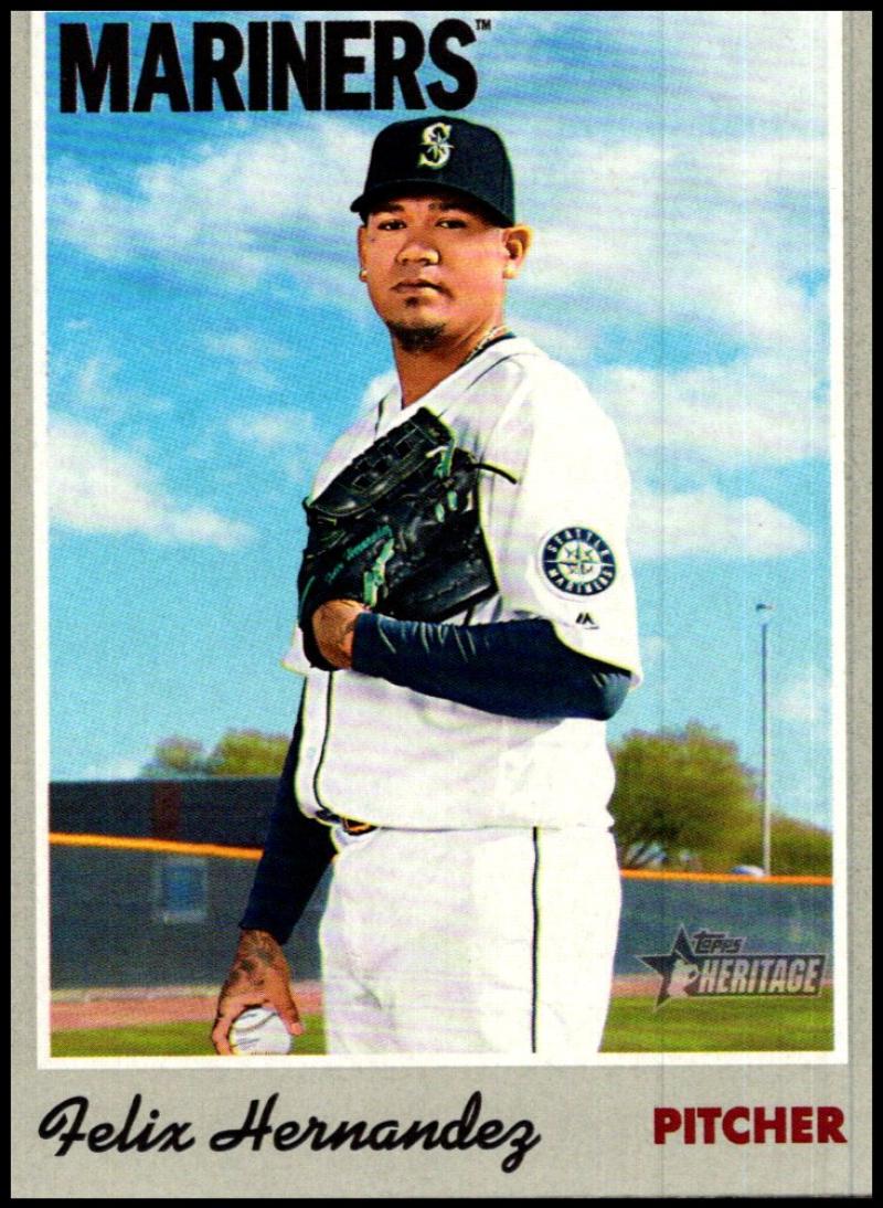 2019 Topps Heritage Baseball  #2 Felix Hernandez  Seattle Mariners  V92426 Image 1