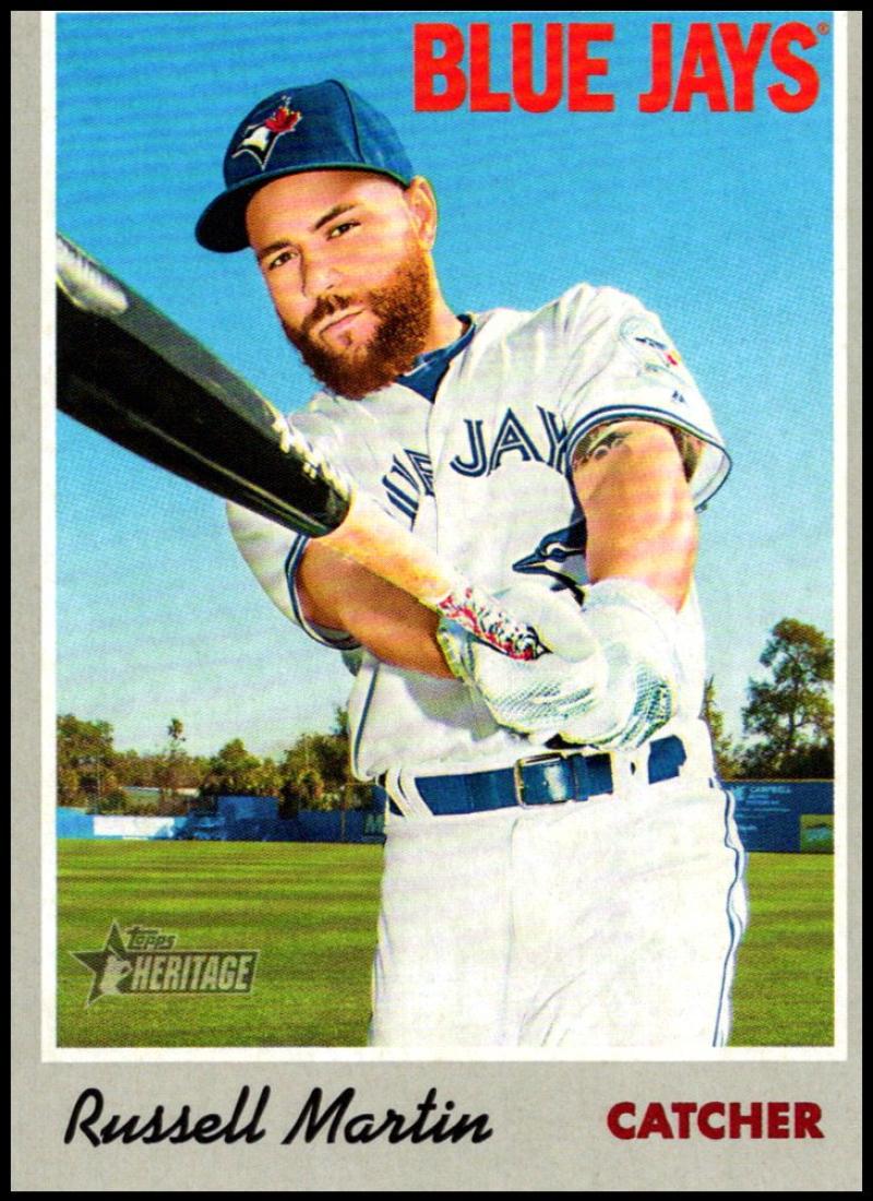 2019 Topps Heritage Baseball  #19 Russell Martin  Toronto Blue Jays  V92438 Image 1