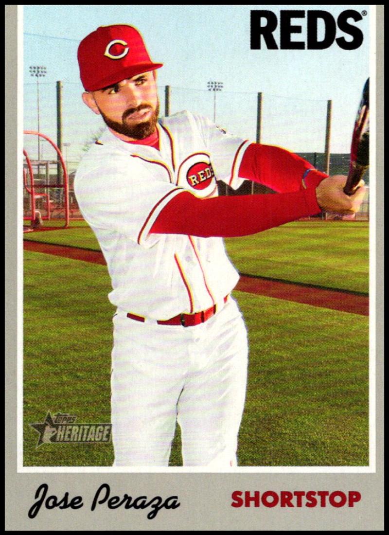 2019 Topps Heritage Baseball  #22 Jose Peraza  Cincinnati Reds  V92439 Image 1