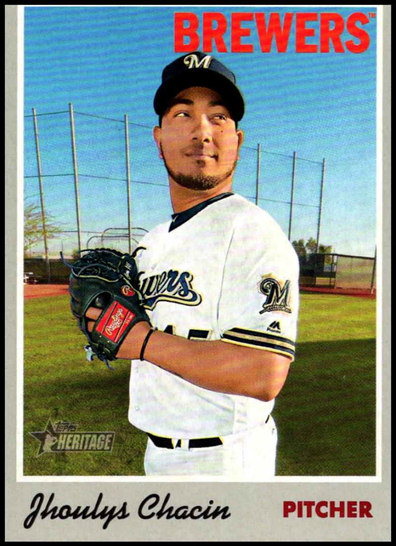 2019 Topps Heritage Baseball  #31 Jhoulys Chacin  Milwaukee Brewers  V92443 Image 1