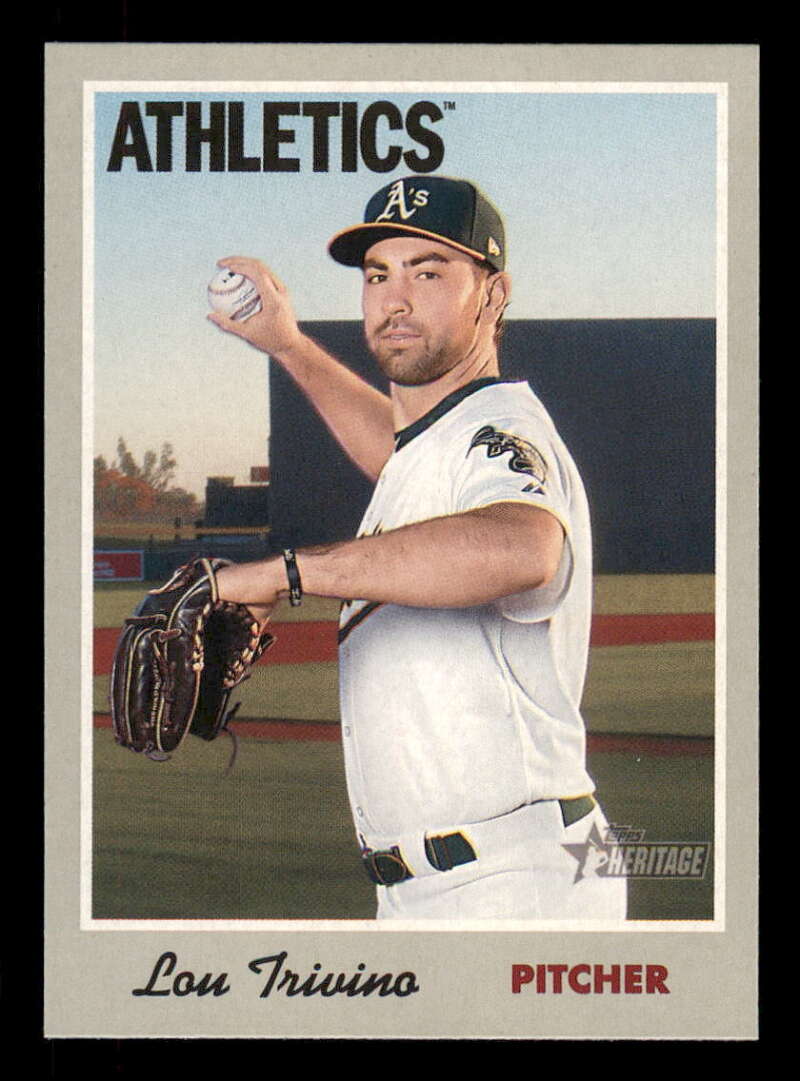 2019 Topps Heritage Baseball  #55 Lou Trivino  Oakland Athletics  V92451 Image 1