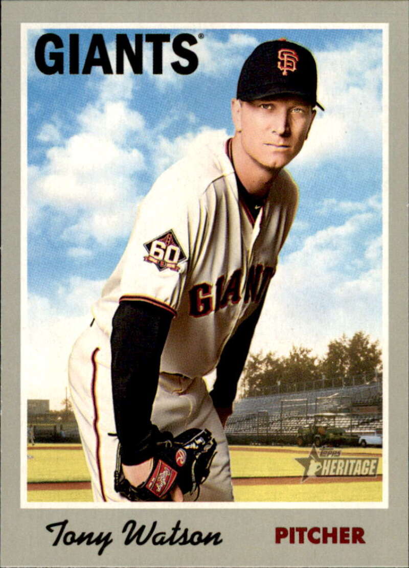 2019 Topps Heritage Baseball  #77 Tony Watson  San Francisco Giants  V92455 Image 1