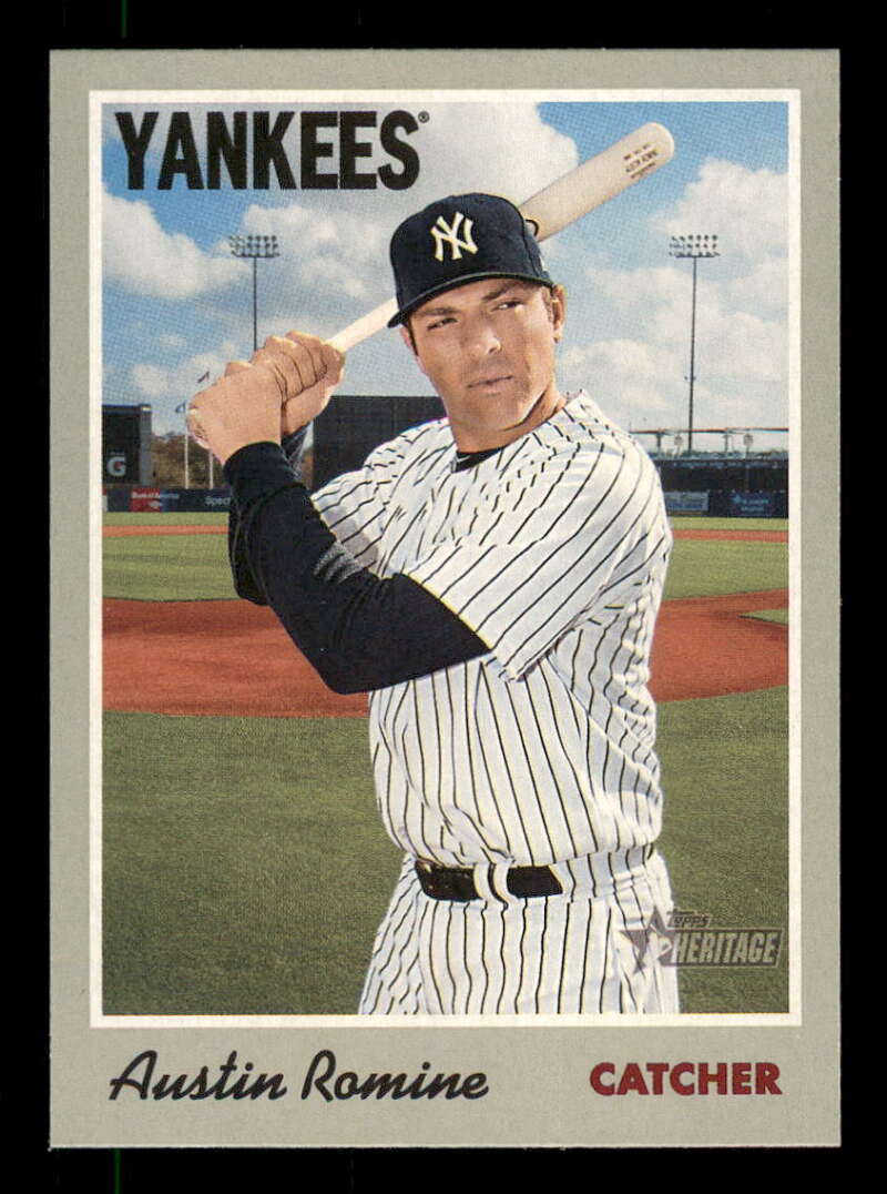 2019 Topps Heritage Baseball  #82 Austin Romine  New York Yankees  V92458 Image 1