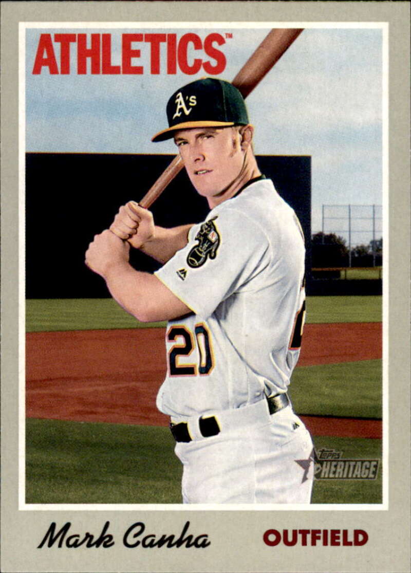 2019 Topps Heritage Baseball  #102 Mark Canha  Oakland Athletics  V92469 Image 1