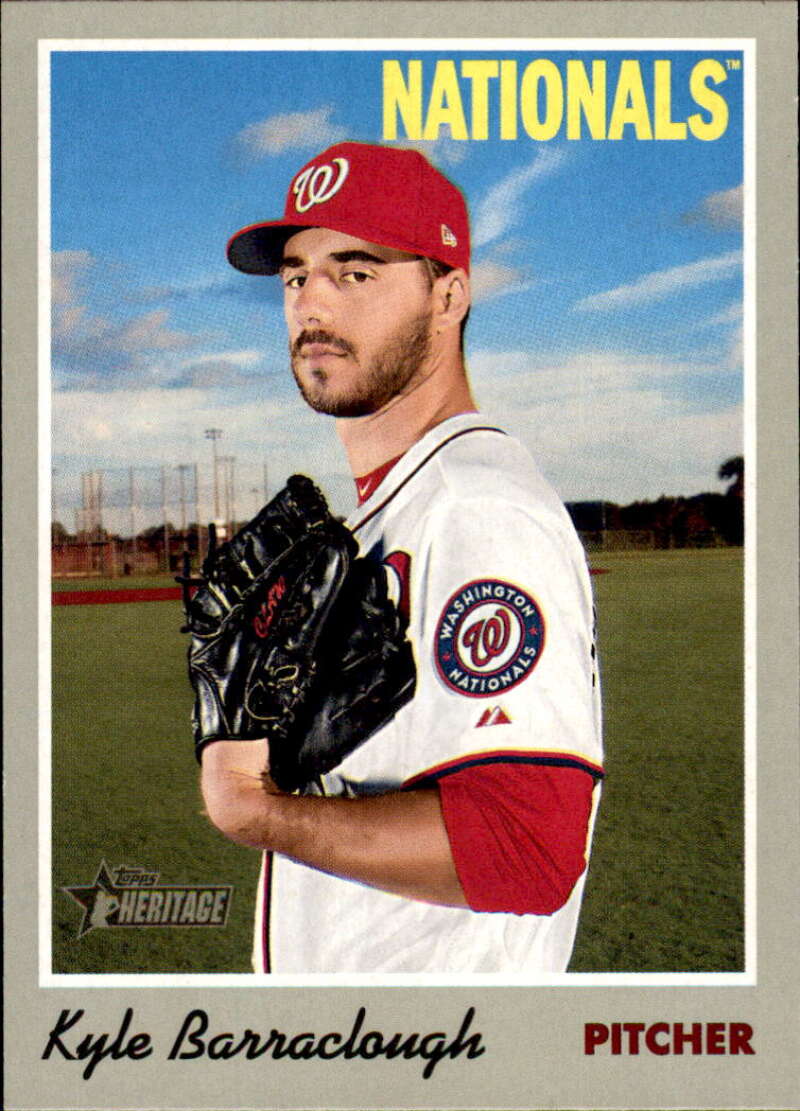 2019 Topps Heritage Baseball  #118 Kyle Barraclough  Washington Nationals  V92474 Image 1