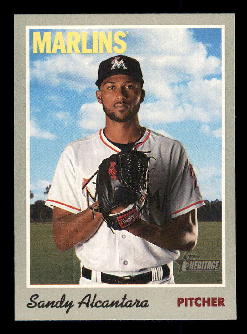 2019 Topps Heritage Baseball  #123 Sandy Alcantara  Miami Marlins  V92477 Image 1