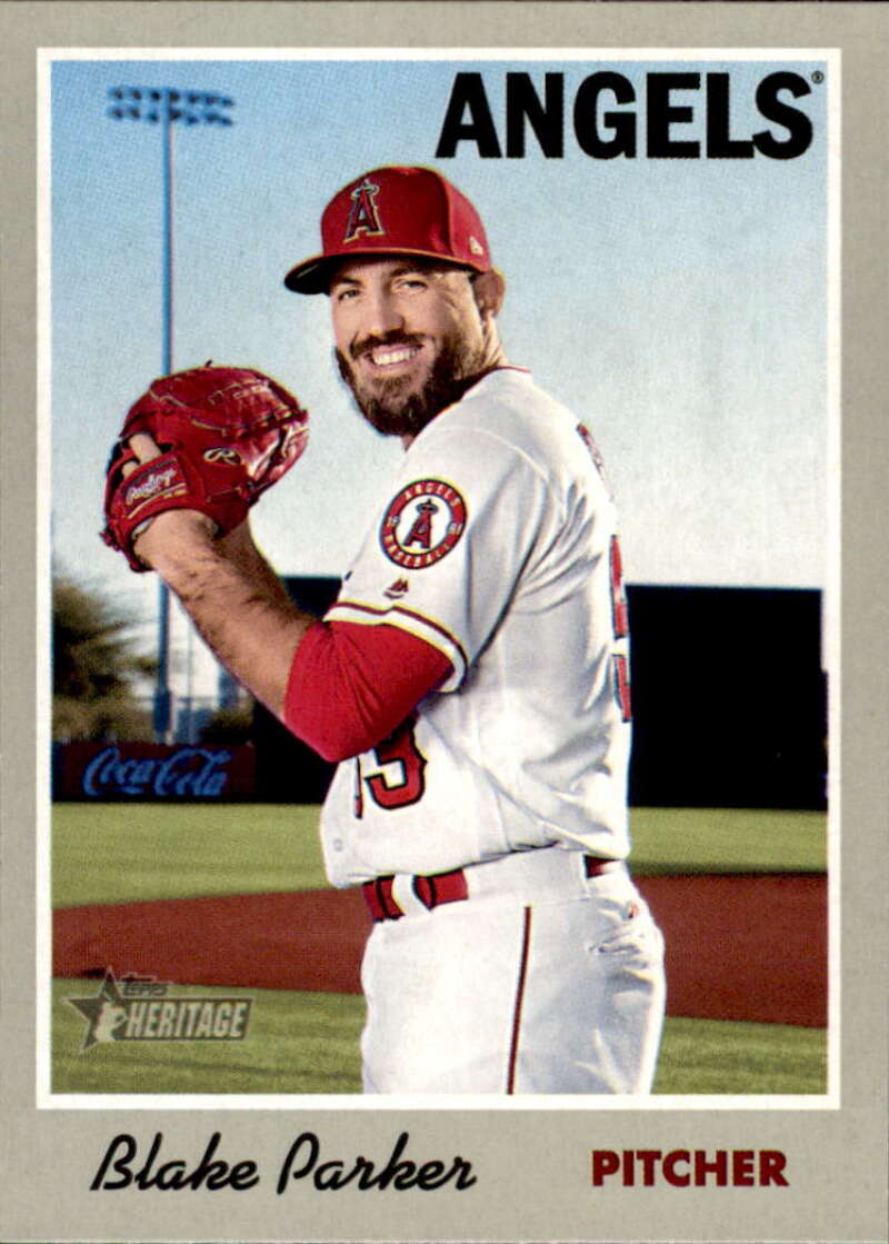 2019 Topps Heritage Baseball  #132 Blake Parker  Los Angeles Angels  V92480 Image 1