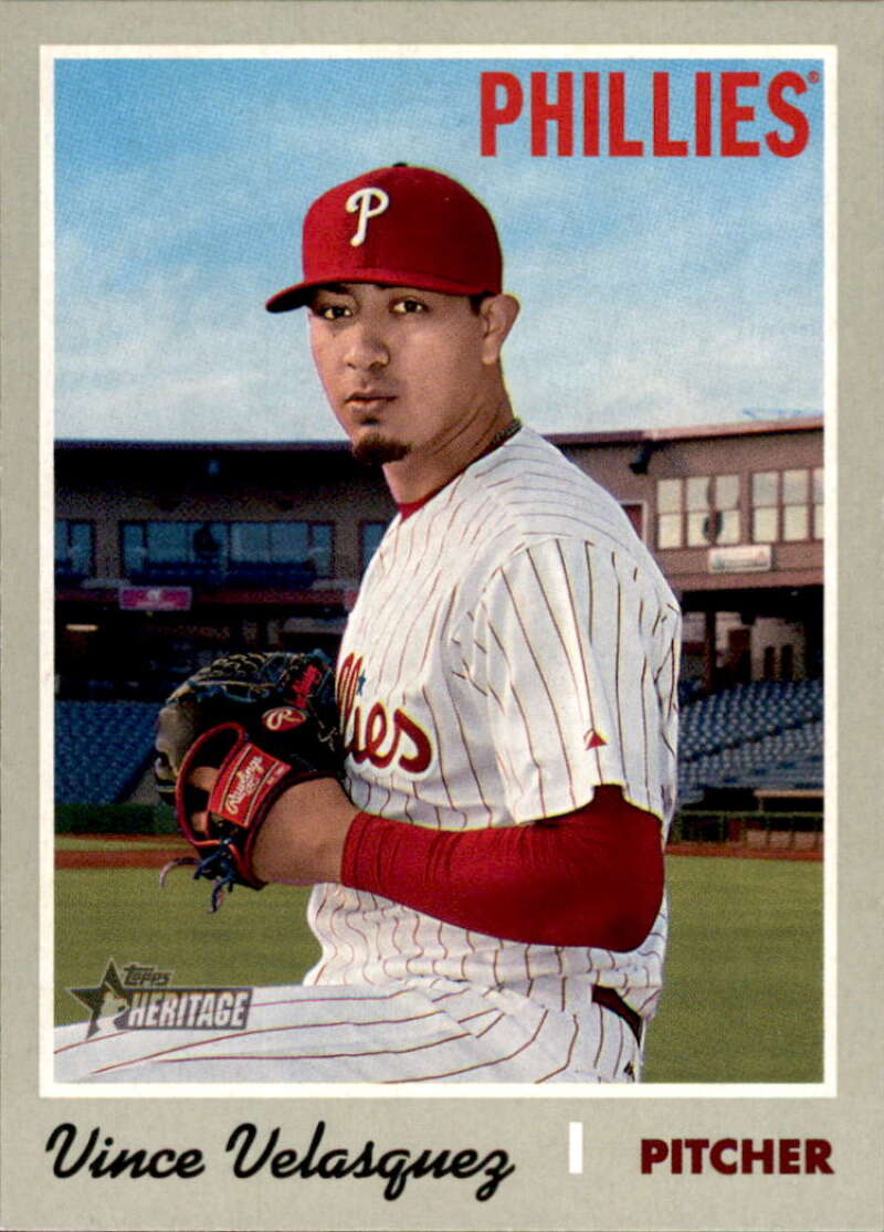 2019 Topps Heritage Baseball  #149 Vince Velasquez  Philadelphia Phillies  V92487 Image 1
