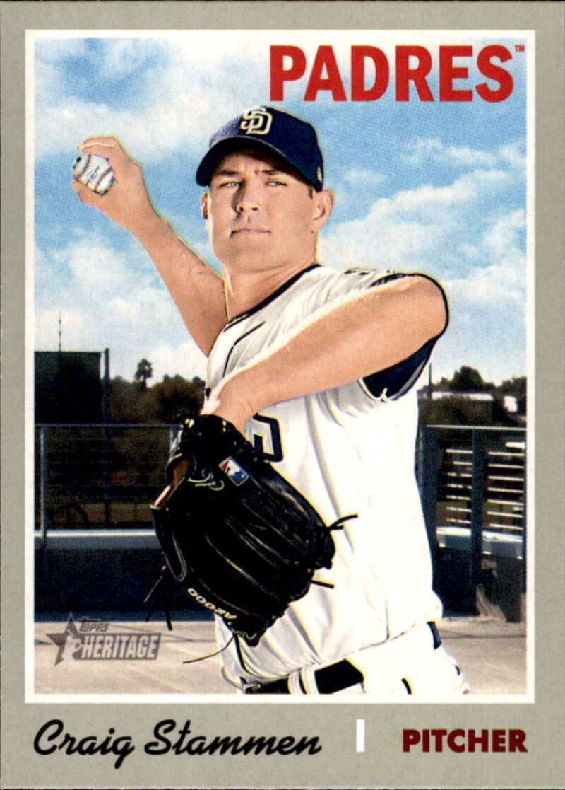 2019 Topps Heritage Baseball  #151 Craig Stammen  San Diego Padres  V92489 Image 1