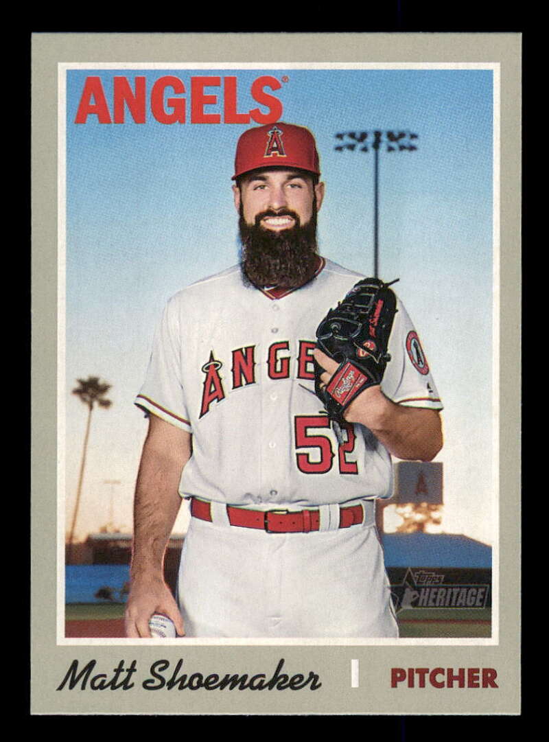 2019 Topps Heritage Baseball  #156 Matt Shoemaker  Los Angeles Angels  V92492 Image 1