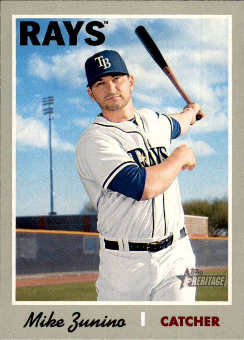 2019 Topps Heritage Baseball  #158 Mike Zunino  Tampa Bay Rays  V92493 Image 1