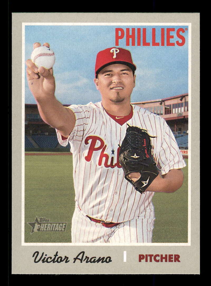 2019 Topps Heritage Baseball  #168 Victor Arano  Philadelphia Phillies  V92497 Image 1