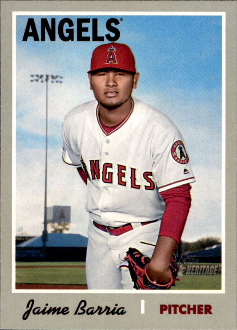 2019 Topps Heritage Baseball  #173 Jaime Barria  Los Angeles Angels  V92499 Image 1