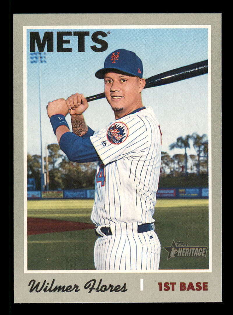 2019 Topps Heritage Baseball  #183 Wilmer Flores  New York Mets  V92504 Image 1
