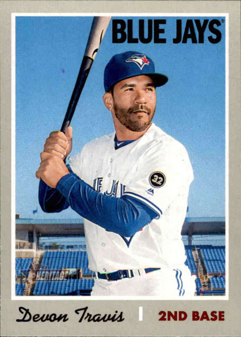 2019 Topps Heritage Baseball  #193 Devon Travis  Toronto Blue Jays  V92507 Image 1