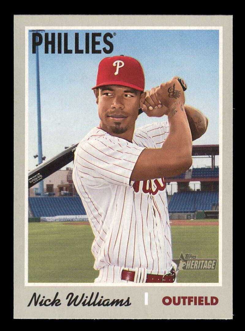 2019 Topps Heritage Baseball  #218 Nick Williams  Philadelphia Phillies  V92515 Image 1