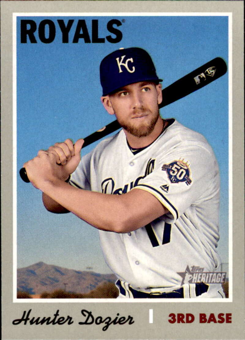2019 Topps Heritage Baseball  #222 Hunter Dozier  Kansas City Royals  V92518 Image 1