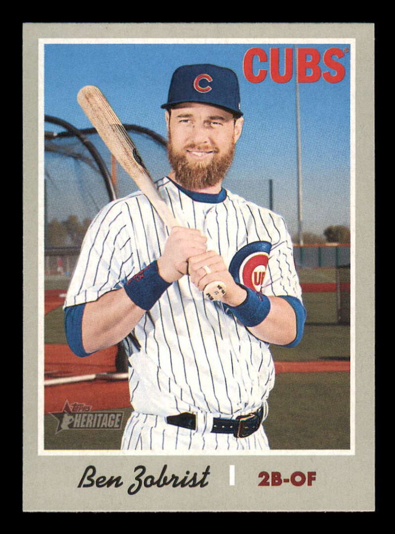 2019 Topps Heritage Baseball  #223 Ben Zobrist  Chicago Cubs  V92519 Image 1