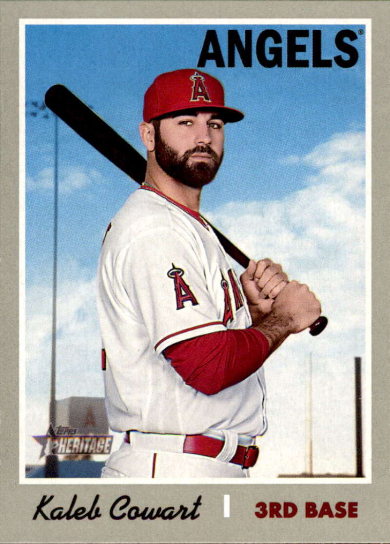 2019 Topps Heritage Baseball  #228 Kaleb Cowart  Los Angeles Angels  V92522 Image 1