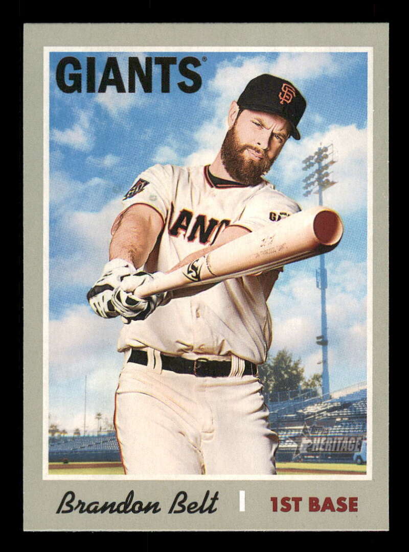 2019 Topps Heritage Baseball  #250 Brandon Belt  San Francisco Giants  V92531 Image 1
