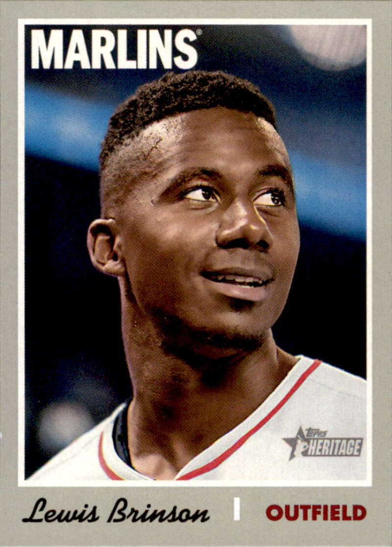2019 Topps Heritage Baseball  #261 Lewis Brinson  Miami Marlins  V92536 Image 1